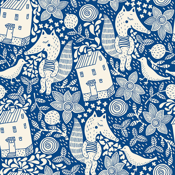 时尚手绘卡通背景素材