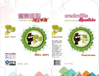 葡萄奶味夹心硬糖图片