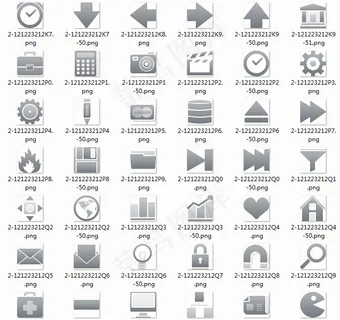 70个超简洁灰色设计常用的png图...