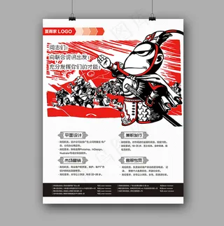 孙悟空创意招聘海报