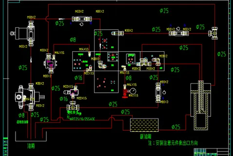 液压布管图CAD图纸下载