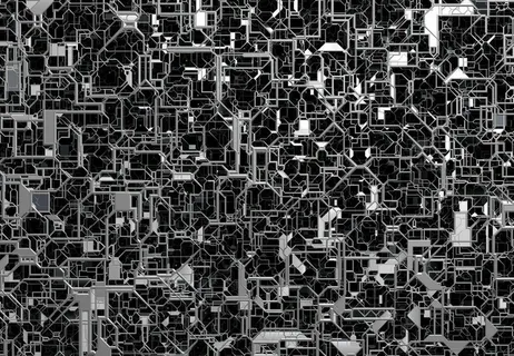 立体错落网格图片