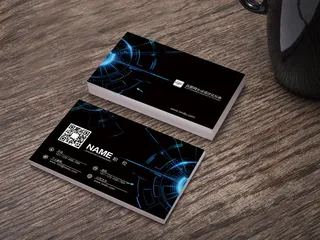 创意科技炫蓝风格企业名片