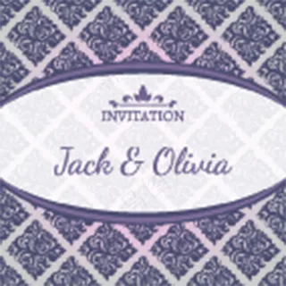 欧式花纹婚礼卡片矢量素材