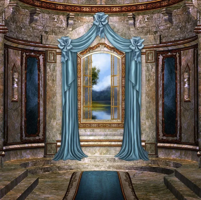 欧式风格布帘帷幔图片