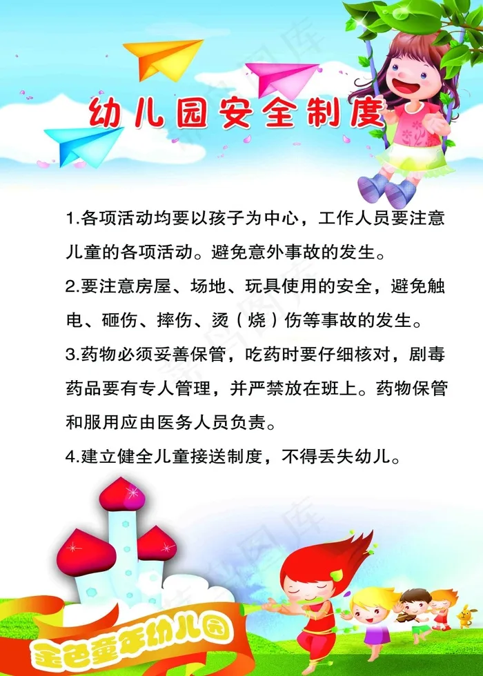 幼儿园海报 展板 制度牌 PSD分...(5906X8268(DPI:300))psd模版下载