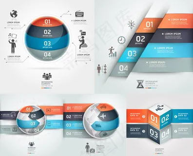 数字信息标签环绕圆球