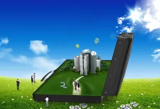 田园风光创意设计图片