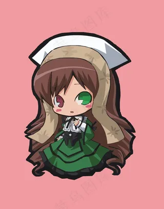 卡通人物小女孩矢量人物插画