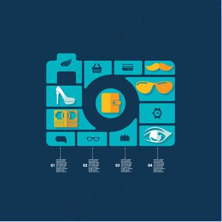 相机鞋子高跟眼镜眼睛文胸淘宝