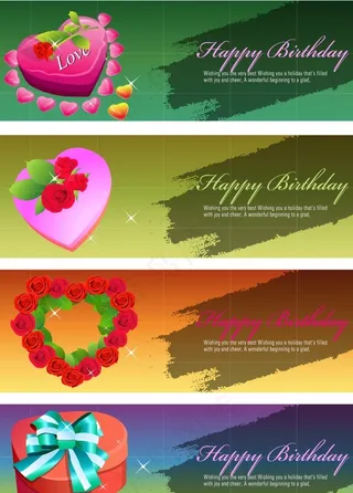 浪漫情人节爱心背景矢量素材