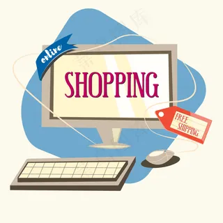 彩色网上购物设计