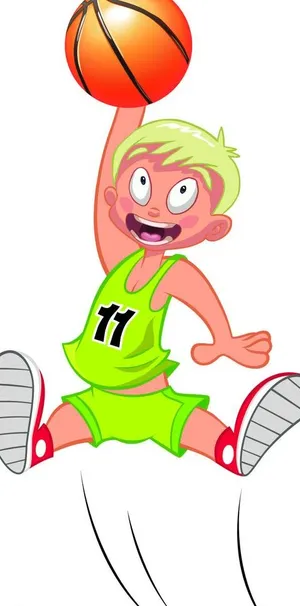矢量 篮球小孩图片