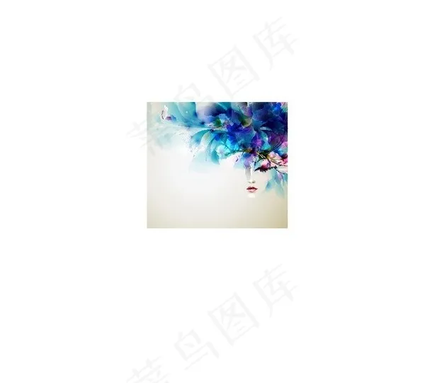 幻彩创意女人矢量素材下载ai矢量模版下载