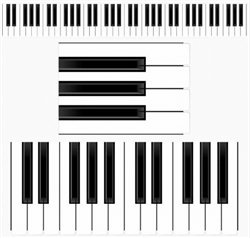 钢琴键盘ai矢量模版下载