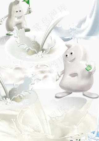 牛奶素材图片