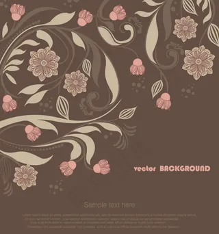 花卉图案背景矢量素材