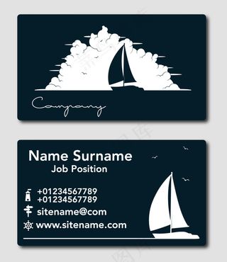 黑白简名片psd模板模板下载