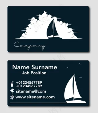 黑白简名片psd模板模板下载