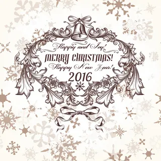 2016圣诞节装饰花纹矢量素材