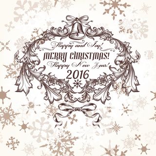 2016圣诞节装饰花纹矢量素材