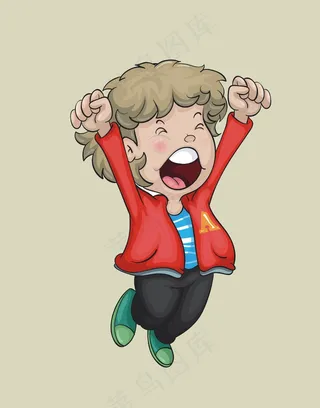 卡通图案矢量人物卡通动物涂鸦图案手...