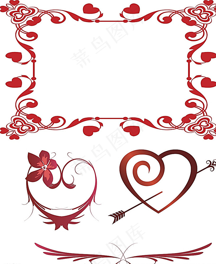 一箭穿心 心形边框图片