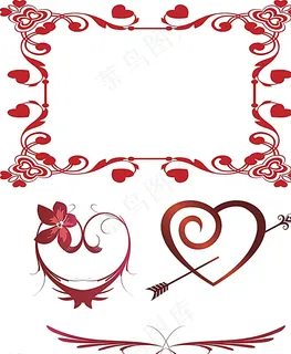 一箭穿心 心形边框图片