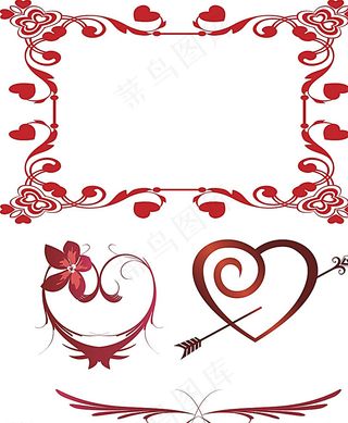 一箭穿心 心形边框图片