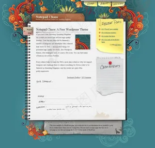 创意本子简洁网页模板psd分层（无...