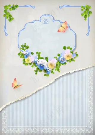 精美花卉装饰矢量素材