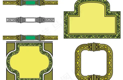 欧式花纹边框素材图片