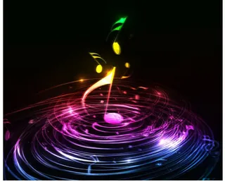 动感幻彩音符矢量素材