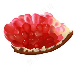 剥开的红色石榴免扣图下载剥开的红色石榴免扣图下载