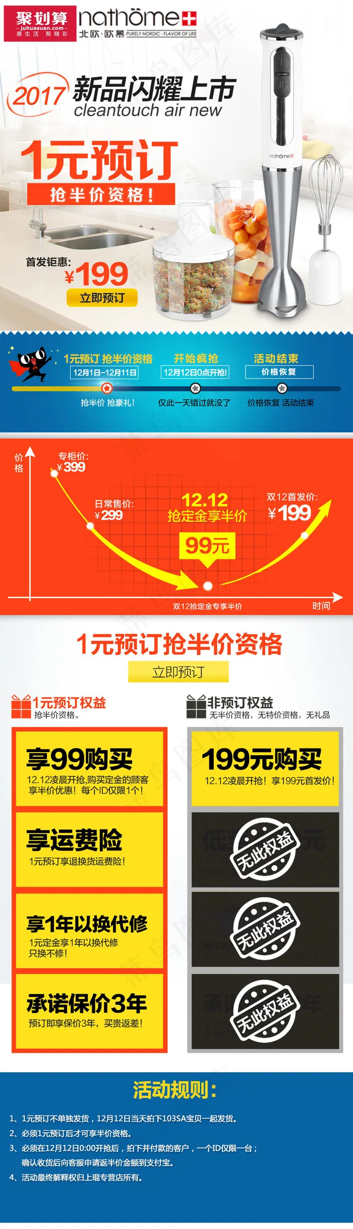 淘宝天猫聚划算促销活动详情(790X2752(DPI:72))psd模版下载