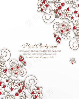 素雅花纹装饰背景矢量素材
