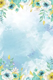 蓝色夏季促销质感框架分层背景 蓝色夏季促销质感框架分层背景