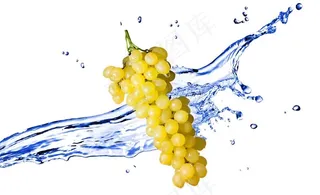 动感水花水滴水珠葡萄图片