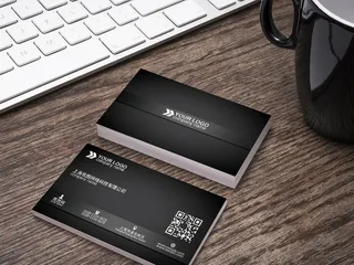 高档立体化黑色名片模板设计