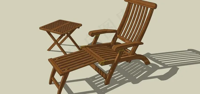 木制躺椅