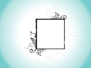 花艺设计乡绅框架隔离在天蓝色背景