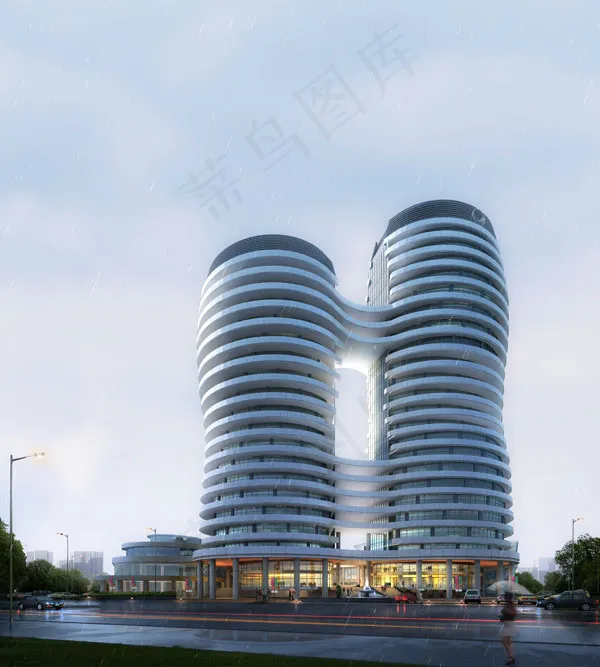 建筑效果图海报(4050X4500(DPI:72))psd模版下载