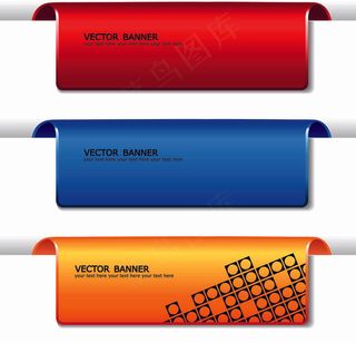 简洁网页广告横幅设计矢量素材