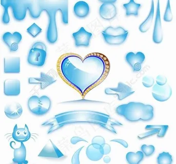 蓝色水珠水滴logo图片