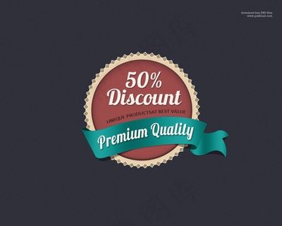 web徽章设计psd素材