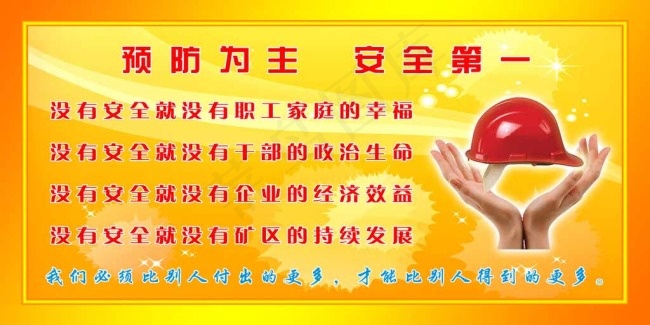 预防为主安全第一图片psd模版下载