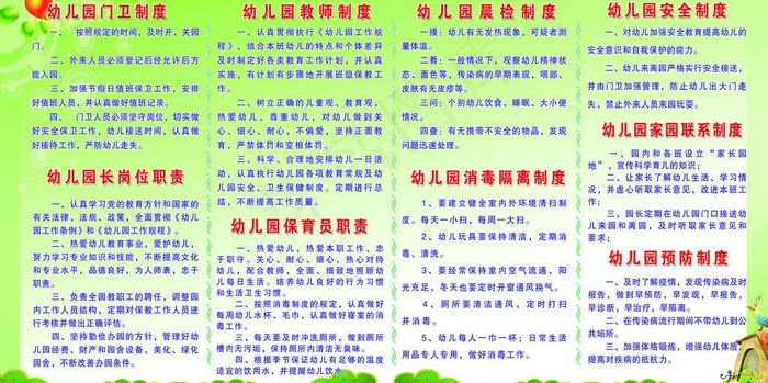 幼儿园制度图片