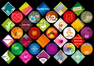 多款标签矢量素材免费下载