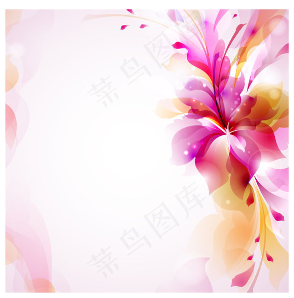 炫彩花纹背景01-矢量素材ai矢量模版下载