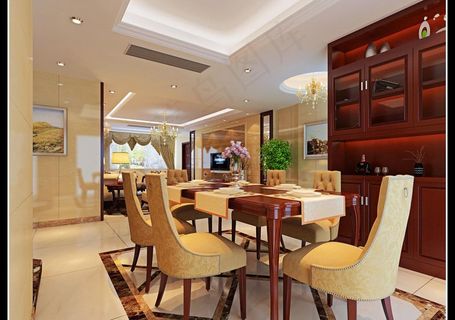 欧式餐厅效果图图片